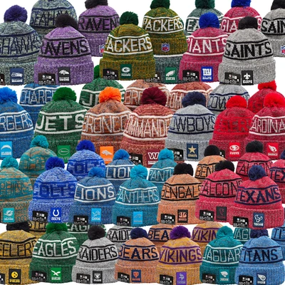2025 NFL SIDELINE Colección Pom New Era Invierno Kit Gorro Sombrero Talla Única Foto 1 de 4
