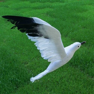 Simulated Feather Seagull Bird Artificial Flying Bird Figurine Home Garden Decor - Picture 1 of 24