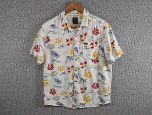 RVCA Men's Multicolour Floral Print Hawaiian Aloha Resort Beach Button Shirt S - Picture 1 of 9