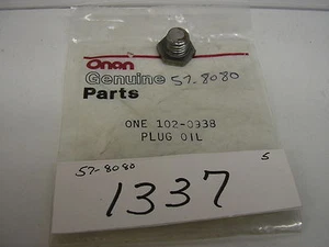 Toro Wheel Horse 57-8080 Onan 102-0938 Oil Plug for 724-Z Tractor - Picture 1 of 1