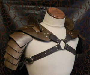 2021 NEW Medieval PU Rivet Leather Shoulder Armor Cosplay Knight Costume
