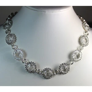 SP Sprockets - Drahtumwickelt - Feinsilber (.999) - Kristallisierte Kette Maille Halskette - Bild 1 von 15