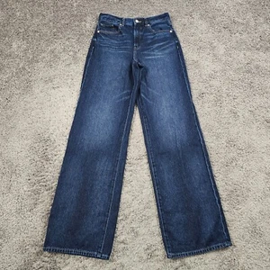 Jeans Express donna 0 R gamba larga vita alta denim lavaggio scuro 100% cotone 26x33 - Foto 1 di 14