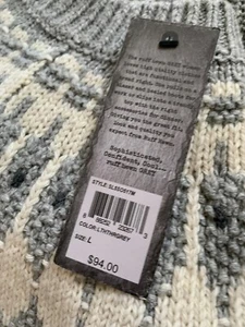 Ruff Hewn Grey Wool Blend Sweater New With Tags $98 Retail Tunic Length - Picture 1 of 9