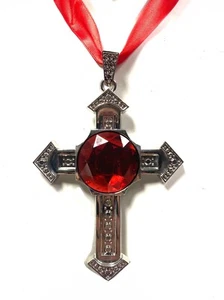 Collar Cruz Gótica Vampiro Grande Ozzy Osbourne Vestido Elegante Cazador de Vampiros - Imagen 1 de 4