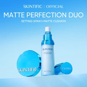 SKINTIFIC Set Matte Setting Spray 80ml & Matte Cushion Make up Set foundation - Picture 1 of 89