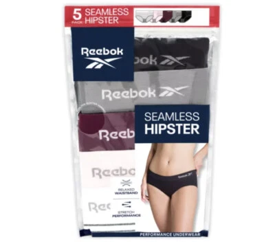 REEBOK LADIES' 5-PACK SEAMLESS HIPSTER XL. New - Image 1 of 2