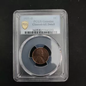 1931 d lincoln cent PCGS genuine AU details - Picture 1 of 2