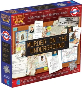 Murder Mystery Dinner Party Game Puzzles - Murder on The Underground Jigsaw - Picture 1 of 5