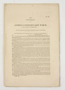 Rare New Zealand POLICE 1873 Report Armed Constabulary Force with list of crimes - Picture 1 of 6