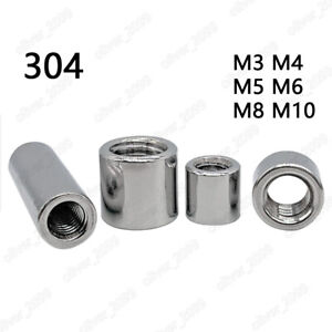 304 Stainless Steel lengthen Round Nut Standoff Spacer Pillar M3 M4 M5 M6 M8 M10