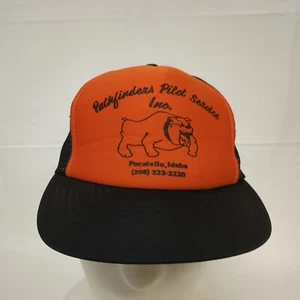 Cappello camionista sportivo vintage berretto pilota servizio Idaho uomo OSFA arancione snap back - Foto 1 di 9