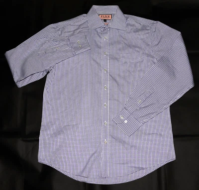 Thomas Pink Traveller Slim Fit Long Sleeve Button Front Shirt Size 15 1/2 - 39cm - Image 1 of 4
