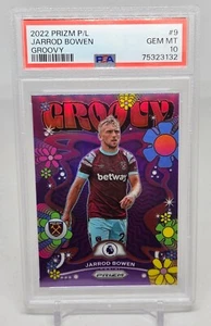 2022-23 Panini Prizm Premier League Jarrod Bowen Groovy Case Hit West Ham PSA 10 - Picture 1 of 2