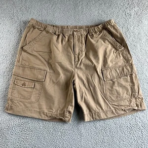 Boston Traders Shorts Mens 2XL XXL Brown Cargo Comfort Elastic Waist Drawstring - Picture 1 of 12