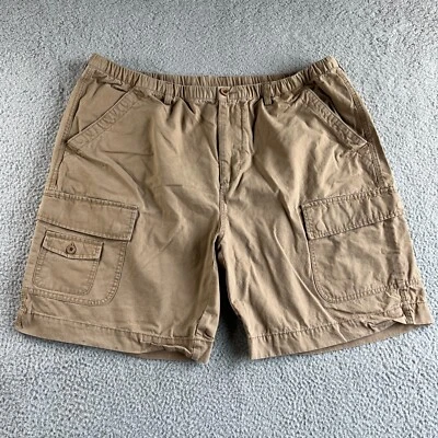 Boston Traders Shorts Mens 2XL XXL Brown Cargo Comfort Elastic Waist Drawstring - Image 1 of 4