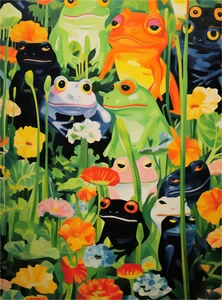 Froggy's Garden (474 Piece Wooden Jigsaw Puzzle) - Picture 1 of 7