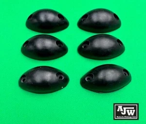 6 X Rubber Mouse Buffer Oval Black Truck Trailer Horsebox Tipper Tail Board - Foto 1 di 6
