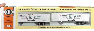 Con-Cor HO RTR #0004-008207 45’ Rivet Side Sea Container BN Transamerica NIB - Image 1 of 4