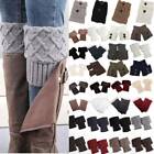 Womens Plain Boot Cuffs Toppers Leg Warmers Wellies Knitted Winter Socks Slouch.