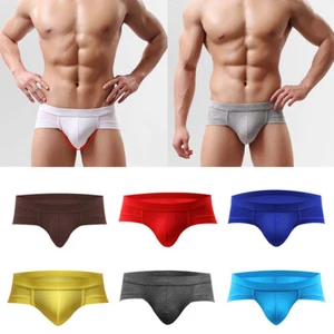 Men Sexy Low Waist Panties Breathable Triangle Briefs Underwear Underpants New - Picture 1 of 26