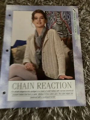 VINTAGE CREATIVE NEEDLES PATTERN CHAIN REACTION CROCHET PATTERN IN 4ply COTTON - Image 1 of 3