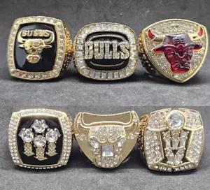Michael Jordan 6 Championship Rings Chicago Bulls *BONUS DISPLAY BOX* - Picture 1 of 13
