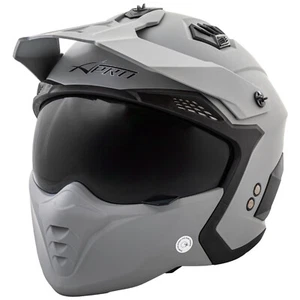 Motorrad Jet Helm Cafe Racer ECE 22-06 Sonnenblende Scooter Matt Grau - Bild 1 von 11