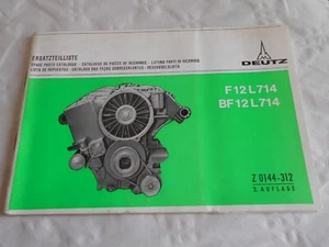 Deutz engine spare parts catalogue F12L714 BF12L714 Z0144-312 1975 - Picture 1 of 5