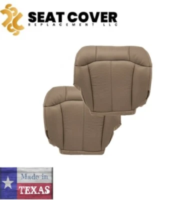 For 1999 2000 01 02  Chevy Silverado Bottom Vinyl Seat Covers Medium Neutral Tan - Image 1 of 4