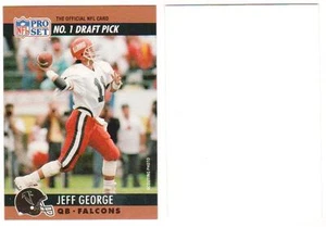 1990 Pro Set Jeff George Falcons Draft Day - BLANK BACK BRONZE BORDER - Scarce - Picture 1 of 1