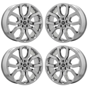 20" Land Range Rover Evoque Bright Chrome Wheels Rims Factory Set 72235 - Picture 1 of 8