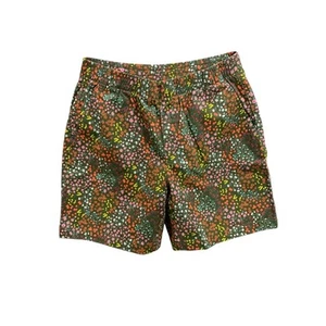 Size 10 Lands End Mid Rise Womens New Pull On Floral Shorts Pockets - Picture 1 of 9