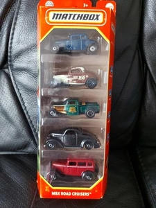 Matchbox MBX Road Cruisers 5 Autos nagelneu verpackt nie geöffnet Ford Plymouth - Bild 1 von 9