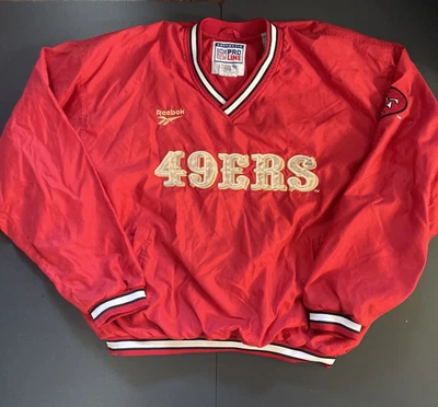 JERSEY ROJO VINTAGE AÑOS 90 REEBOK "49ers Jacket" XL NFL Pro Line auténtico forrado  Foto 1 de 4