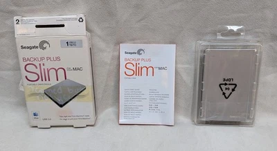 Seagate Backup Plus Slim 1TB Portable External Hard Drive USB 3.0 For Mac - Image 1 of 3