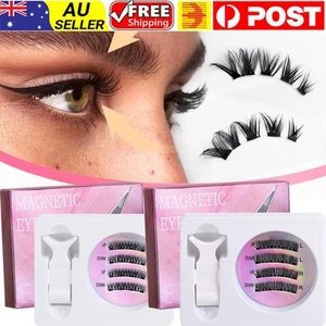 Reusable Magnetic Eyelash Kit 3D False Eyelashes Manga Lashes Make Up - Picture 1 of 19