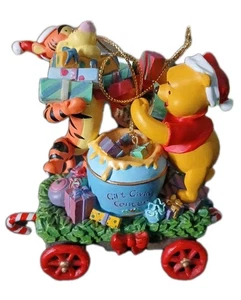 2002 Disney Bradford Editions Poohs Honeypot Express Train Car Ornament Tigger - Picture 1 of 11