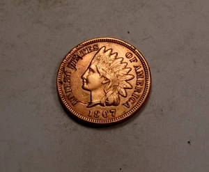 Centavo cabeza india 1907 * rojo casi sin circular * XI814 - Imagen 1 de 2