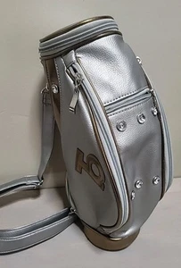 BOLSA P/Dama Dorado Y Gris 13” Bolsa de Golf Bolso Cartera Bolso Bandolera - Imagen 1 de 13