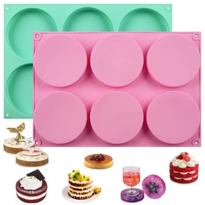 2 Pcs Silicone Muffin Top Pans for Baking, 4 Inch Non-Stick Round Baking Mold... - Picture 1 of 6