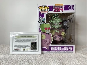 Funko INVADER ZIM & GIR ON THE PIG #41 6x Firmado SDCC 2018 Súper Raro con Certificado de Autenticidad + PP - Imagen 1 de 19