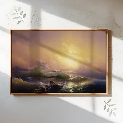 第九波,Ivan Aivazovsky,1850 年,俄罗斯艺术家,Giclee 帆布印花 — 第 1/4 张图片