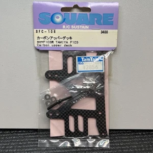 Square Carbon Fiber Upper Deck For Tamiya F103 F1 W/ Body Mounts Vintage RC RARE - Picture 1 of 3