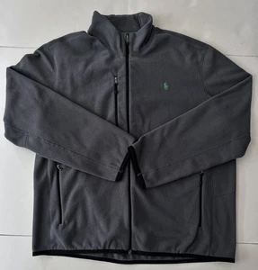 Polo Ralph Lauren Performance Giacca Pile Uomo XXL Grigio Pony Zip Tasche - Foto 1 di 9