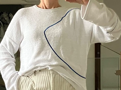 Jersey Jigsaw x Marcus James Lagenlook Cuadrado Mezcla Algodón Blanco Talla L Foto 1 de 4