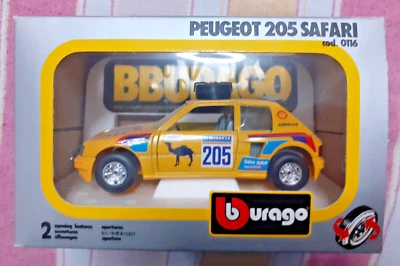 BURAGO BBURAGO PEUGEOT 205 SAFARI COD. 0116 DIE CAST 1/25 NEW IN BOX PERFETTO - Immagine 1 di 4