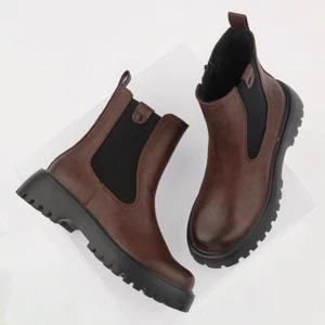 Heavenly Feet Women's Boots Brown Zip Up Lightweight Faux Fur Lined Alana SIZE