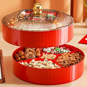 Nut and Candy Serving Tray Snack Tray with Lid with Compartment,Divided Serving - Picture 1 of 43
