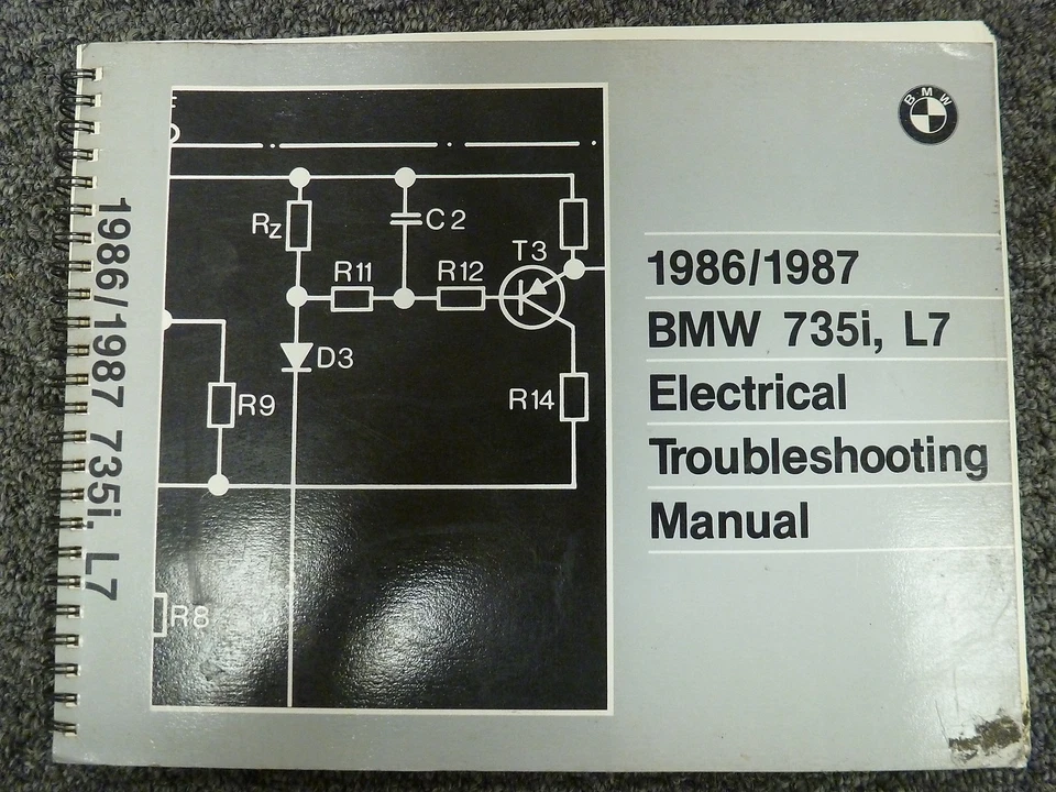 1986 1987 BMW 735i L7 Sedan Electrical Wiring Troubleshooting Service Manual - Imagem 1 de 1